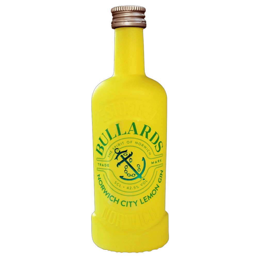 Bullards Gin Norwich City Lemon Gin 42.5% 5cl